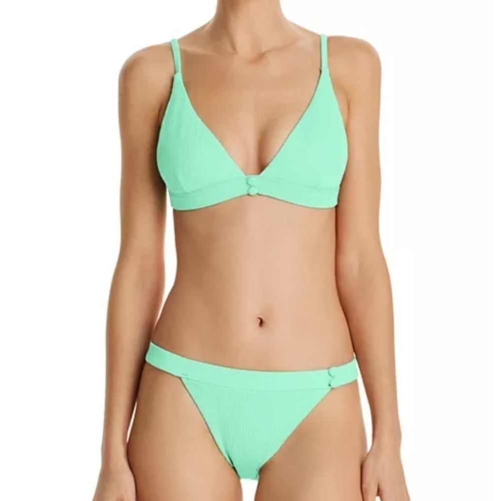 Red Carter Women's Green Textured Bikini Bottom